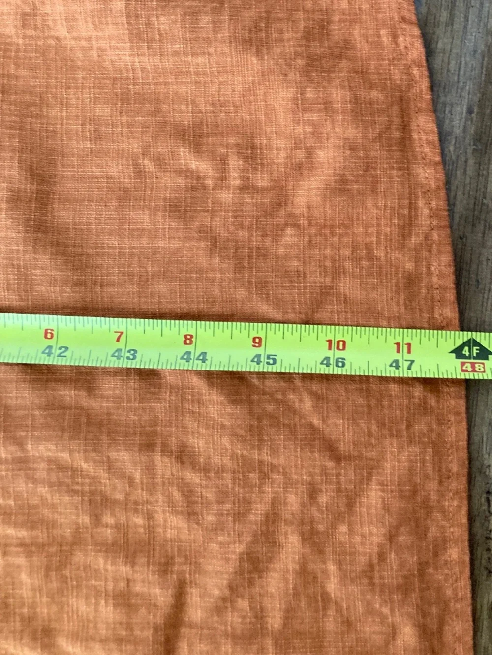 Universal Thread Women's Midi Dress XL Burnt Orange Belted Peasant Spring - Picture 6 of 7